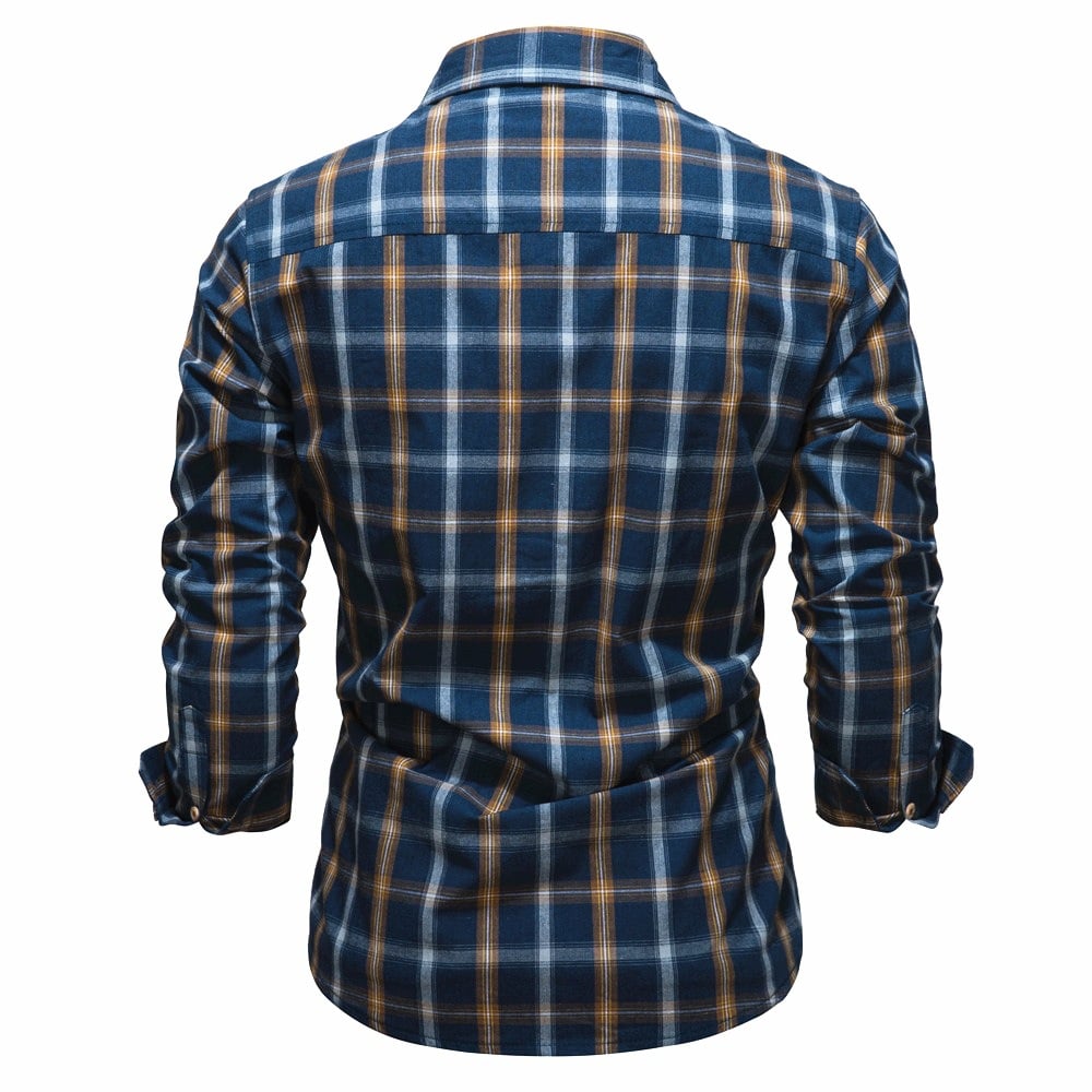 Herren Langarmhemd kariert, Slim Fit; vielseitiges Business Casual Freizeithemd mit Karomuster für stilvolle Männer.