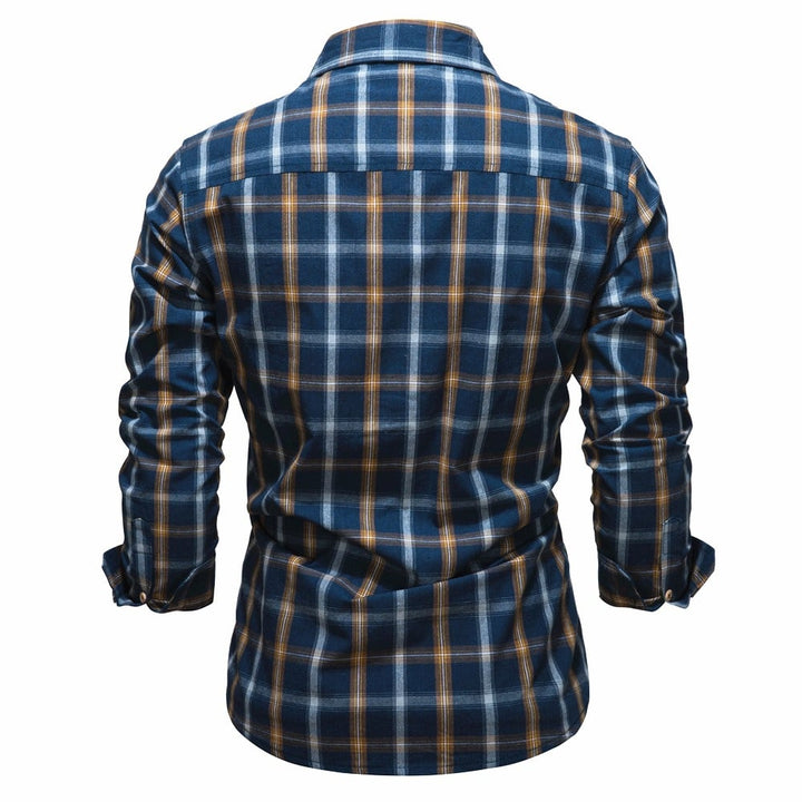 Herren Langarmhemd kariert, Slim Fit; vielseitiges Business Casual Freizeithemd mit Karomuster für stilvolle Männer.