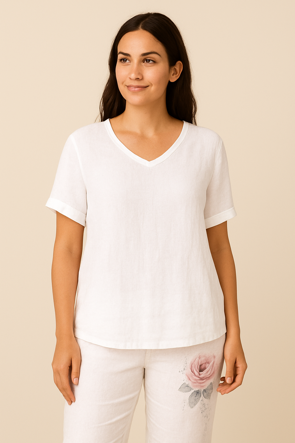 Luftige, bequeme Damen Bluse, locker geschnitten. Vielseitiges Sommer Oberteil für Freizeit und entspannten Alltag.