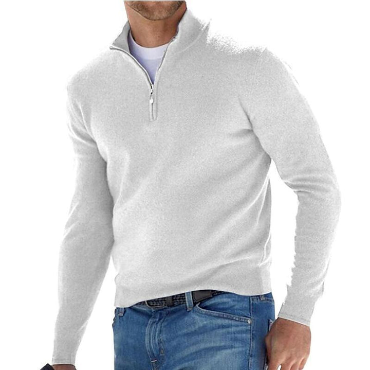 Bequemer Herren Langarm Cardigan. Offene Vorderseite, schlichtes Design, ideal für entspannte Stunden.