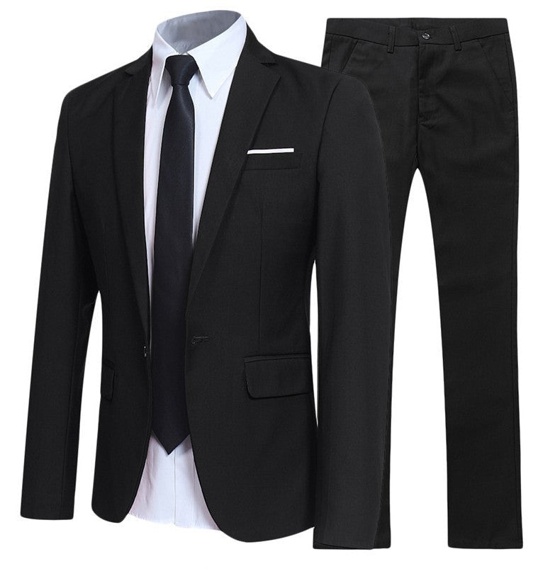 Eleganter Herren Anzug mit Reverskragen und schlanker Passform für Business, Hochzeiten und formelle Anlässe.