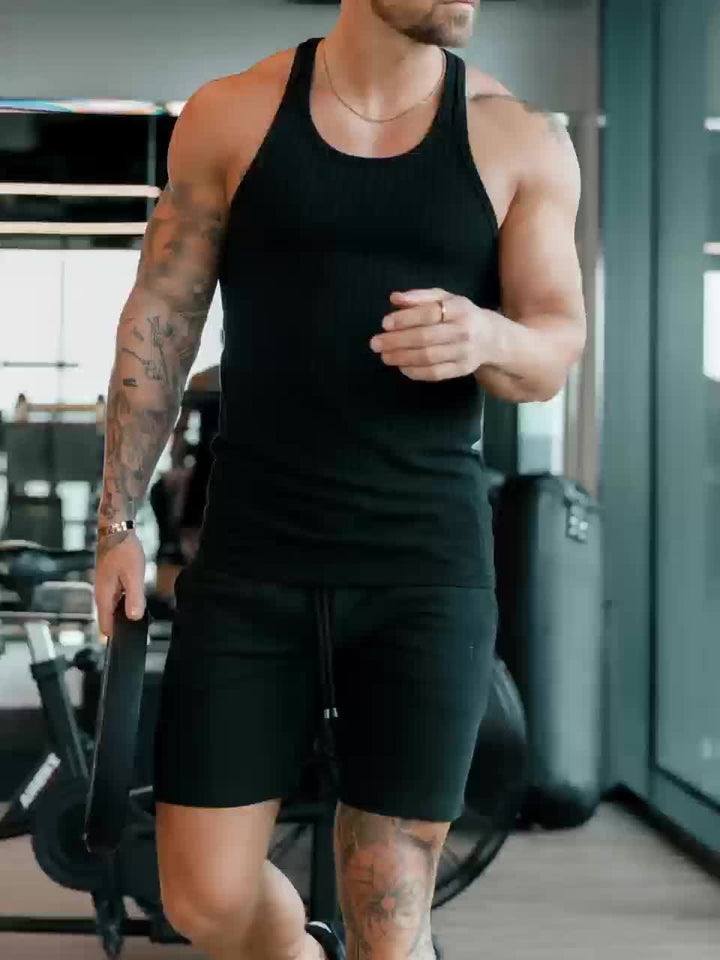 Stilvolles Herren Basic Tanktop Set, perfekt als Sport Shirt, Freizeit Shirt & Sommer-Oberteil.