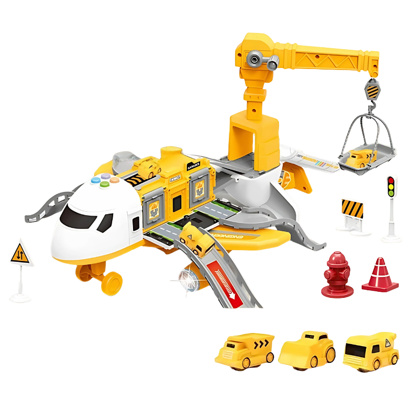 Dieses Flugzeug-Spielset begeistert mit interaktiven Funktionen und fördert kindliche Feinmotorik beim Spielen.
