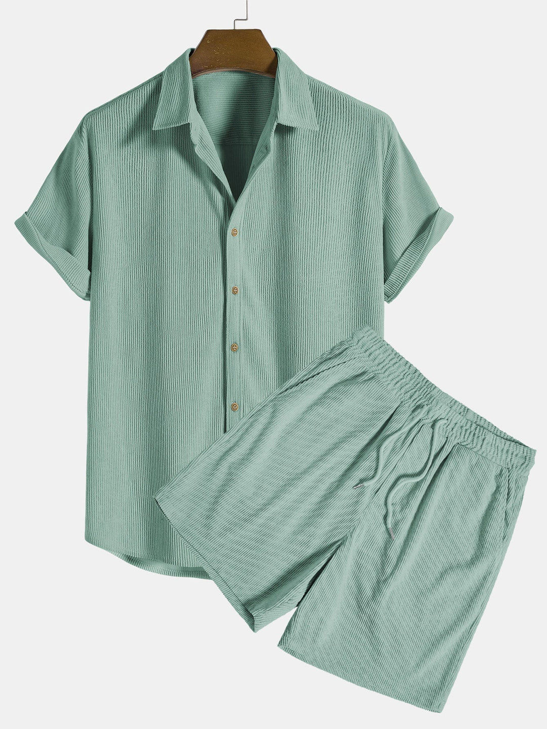 Bequemes Herren Freizeit Set, perfekt für warme Tage. Casual Hemd und passende Hose.