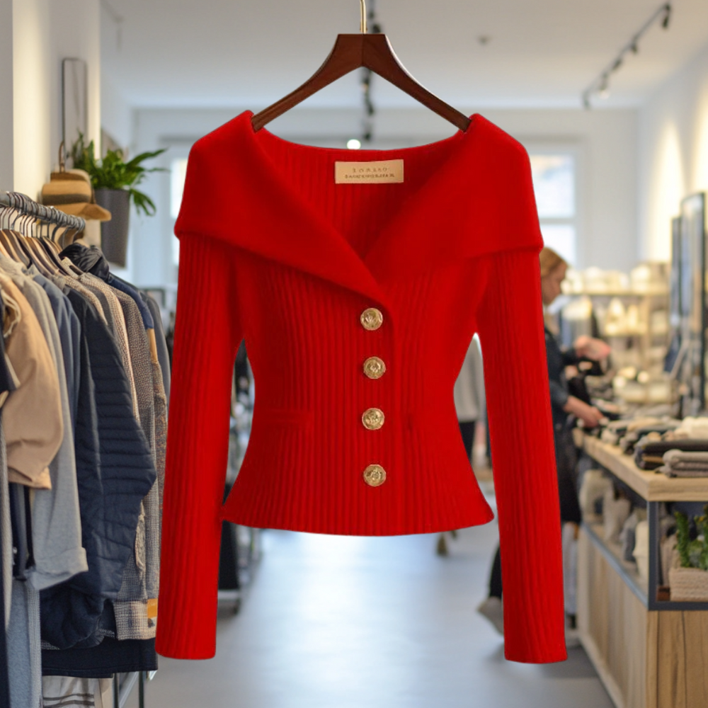 Hochwertiger Damen Strickcardigan, luxuriös und weich, perfekt für gemütliche Momente.