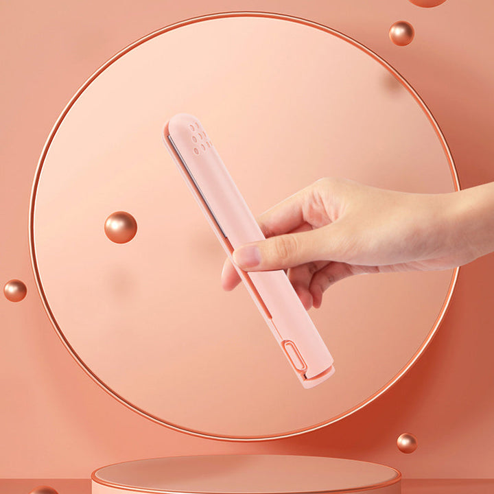 Keramik Mini Glätteisen & Lockenstab, schonendes 2-in-1 Haarstyling für Damen unterwegs, schnelle Ergebnisse.