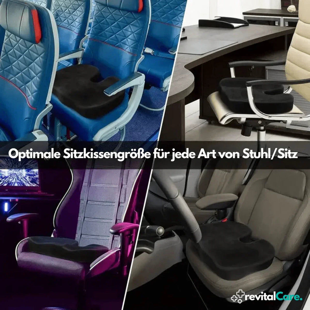 Haltungskorrektur & Schmerzlinderung: ergonomisches 4D Sitzkissen für Büro, Auto & Zuhause.