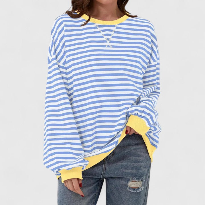 Vielseitiger Damen Pullover mit Streifen; lässig kombinierbar für jeden Tag & jede Stimmung.