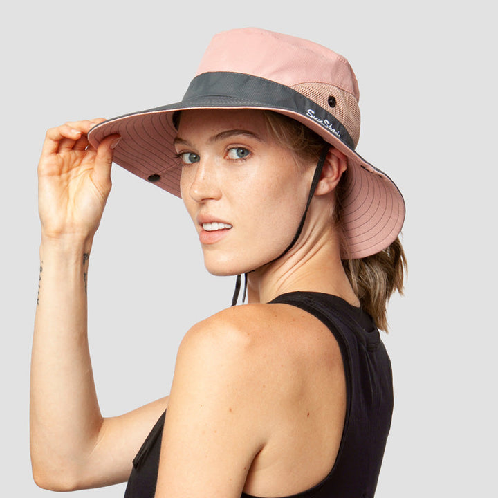 Damen Outdoor Hut Liane: UV-Schutz, faltbar, verstellbar. Ideal für Wanderungen & Strandtage.