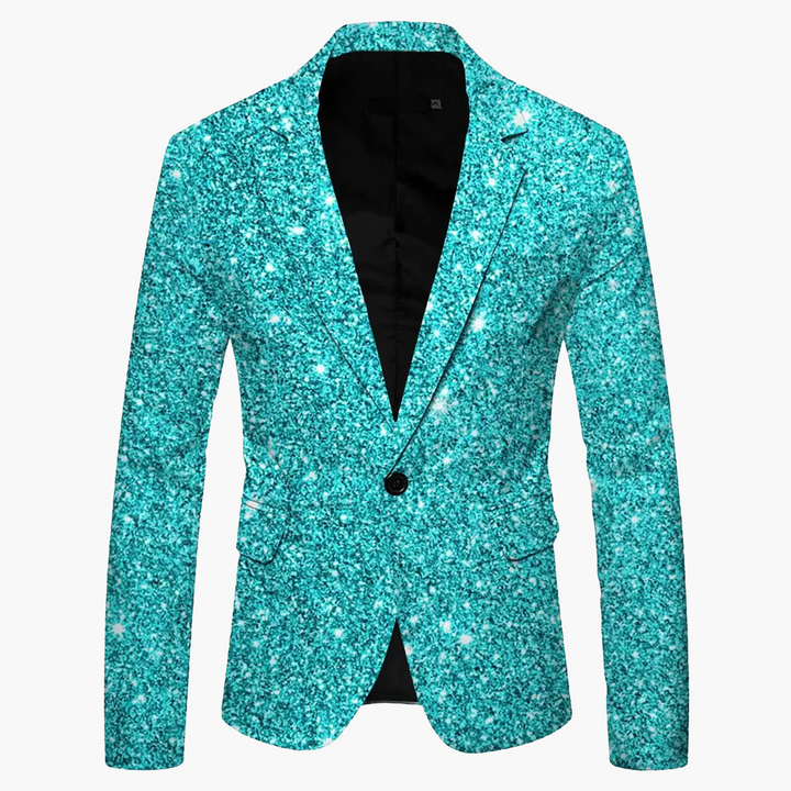 Exklusives Herren Slim Fit Sakko, moosgrün, moderner Ein-Knopf Stil für stilbewusste Männer.