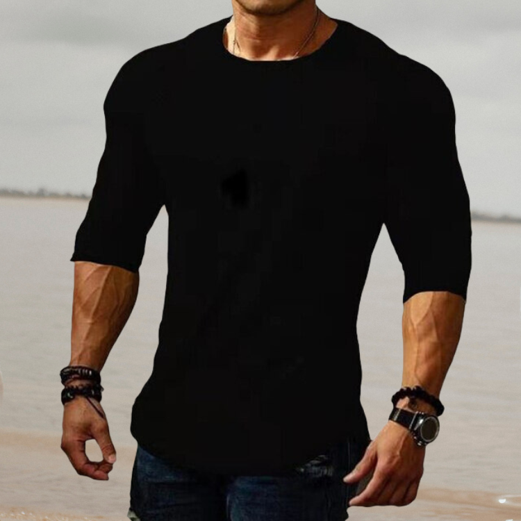 Weißes, elegantes Herren Slim Fit Stretch Hemd mit Langarm für Frühling. Komfortable Frühlingsmode für jeden Anlass.