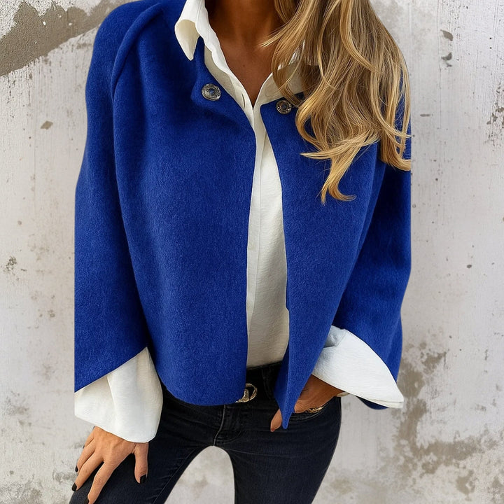 Hochwertige, bequeme Damen Kurzjacke, tailliert, elegant, mit Knopfverschluss für Business & Freizeit.