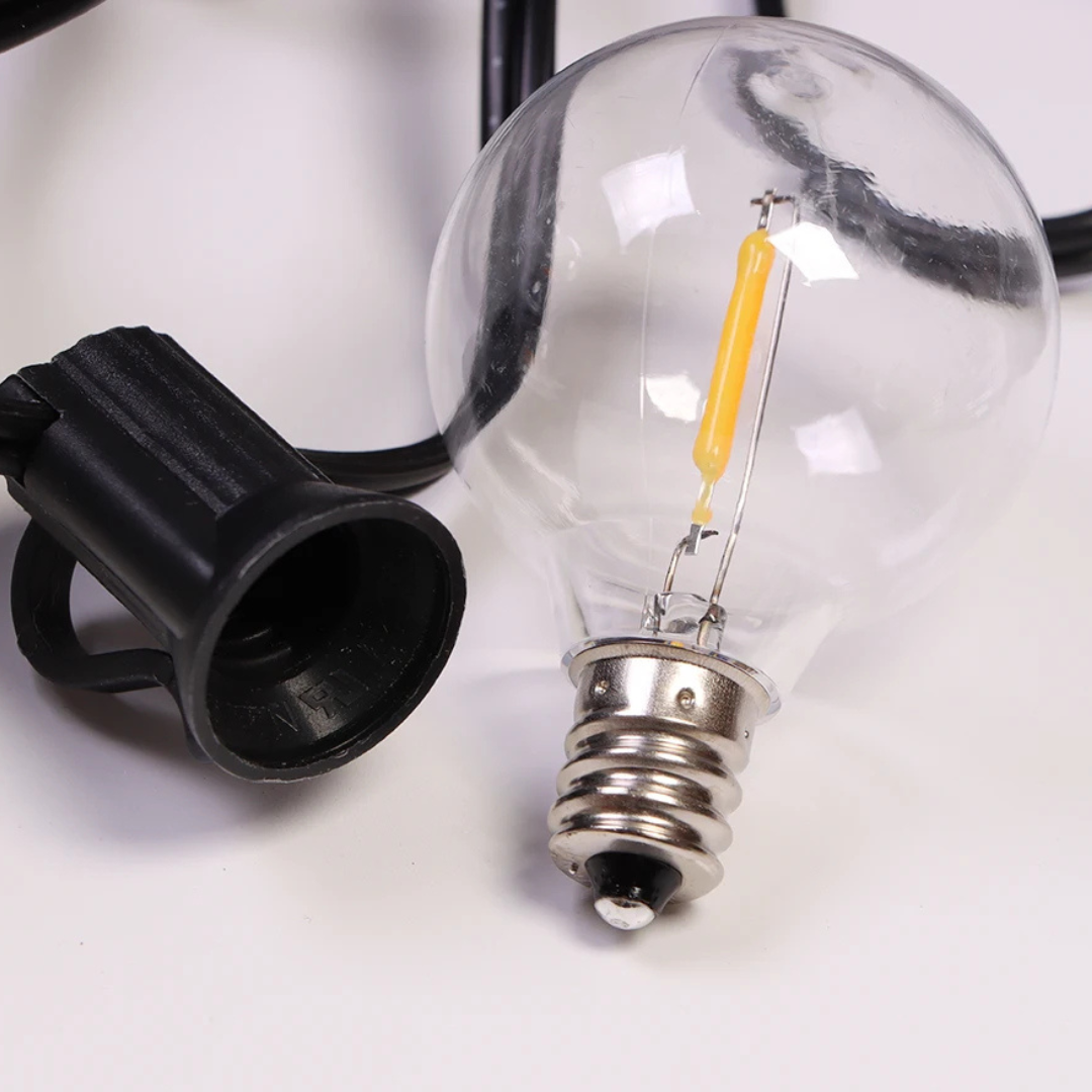 USB-betriebene, wasserdichte IP65 LED-Lichterkette für Terrasse, dimmbar & bruchsicher.