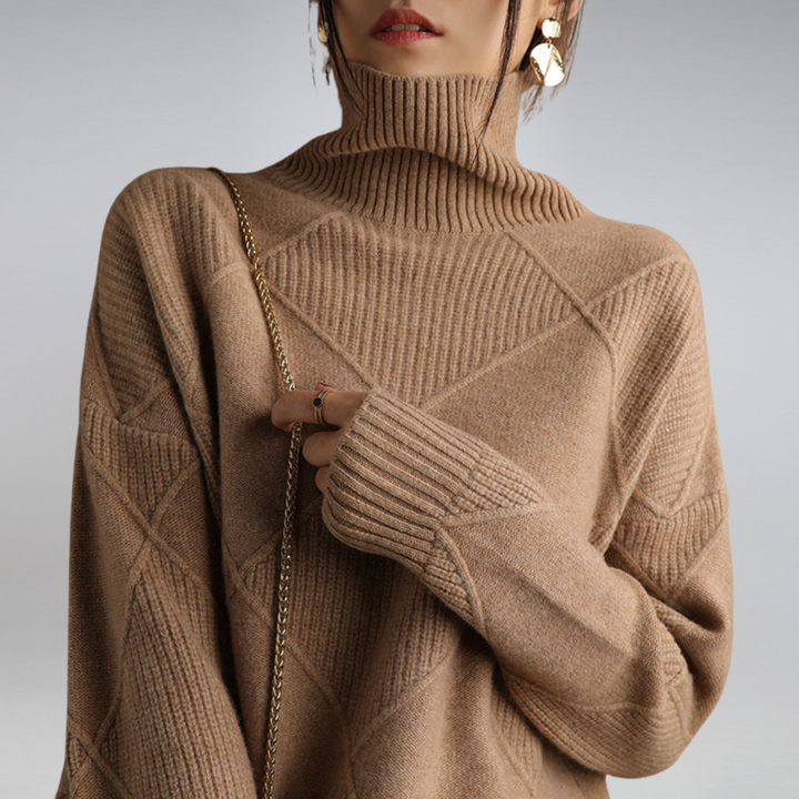 Gemütlicher Damen Rollkragenpullover, kuschelig warm, für elegante Winter-Outfits.