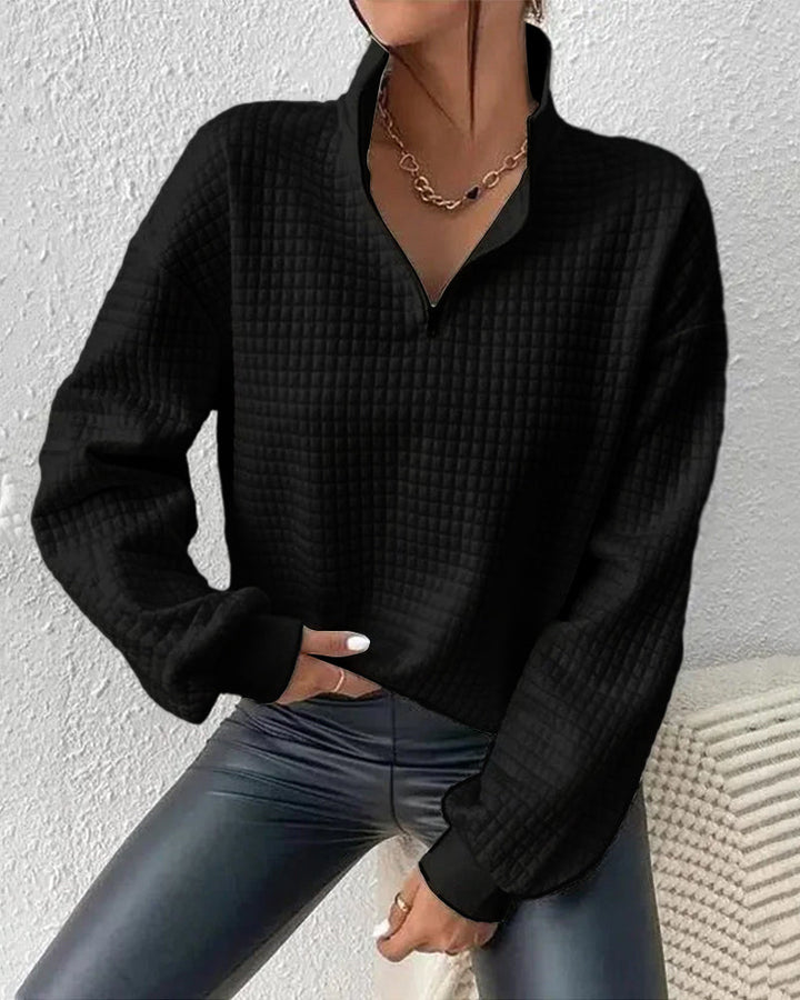 Eleganter Damen Herbstpullover, langärmlig und vielseitig kombinierbar. Modernes Design.