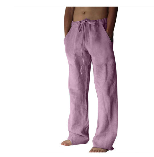 Vielseitige Herrenhose mit Kordelzug, perfekt als lässige Freizeithose für Sommer & Frühling.