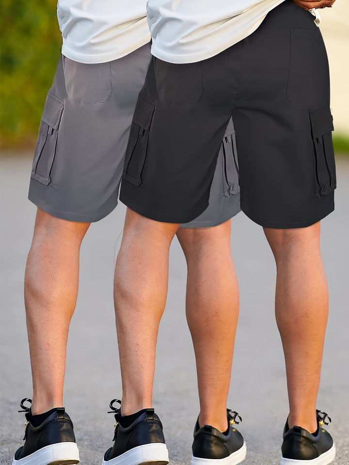 Sportliche Herren Bermuda 2er-Pack, ideal für Outdoor-Abenteuer und warme Frühlingstage.
