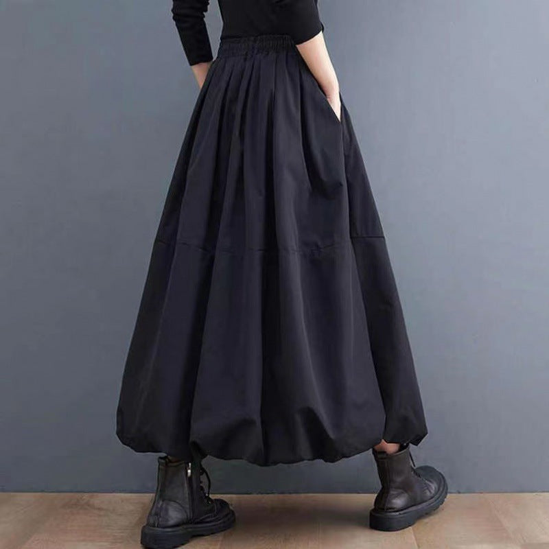 Schicker unifarbener Midirock für Damen, mit stilvollem Lagen-Design. Modisch & komfortabel.