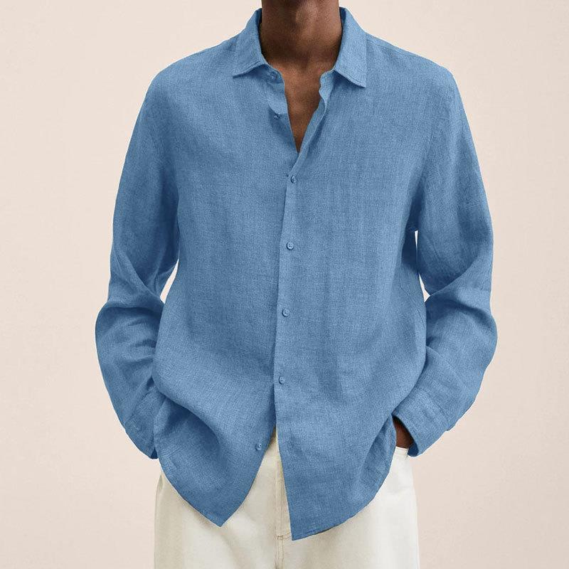 Detailansicht: Hochwertiges elegantes Herrenhemd. Zeigt Stoffstruktur und feine Verarbeitung des atmungsaktiven Hemdes.
