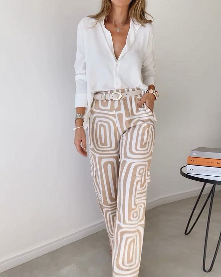 Modisches Damen Set, eleganter Zweiteiler Anzug aus weicher Viskose. Perfekt für Freizeit & Loungewear.