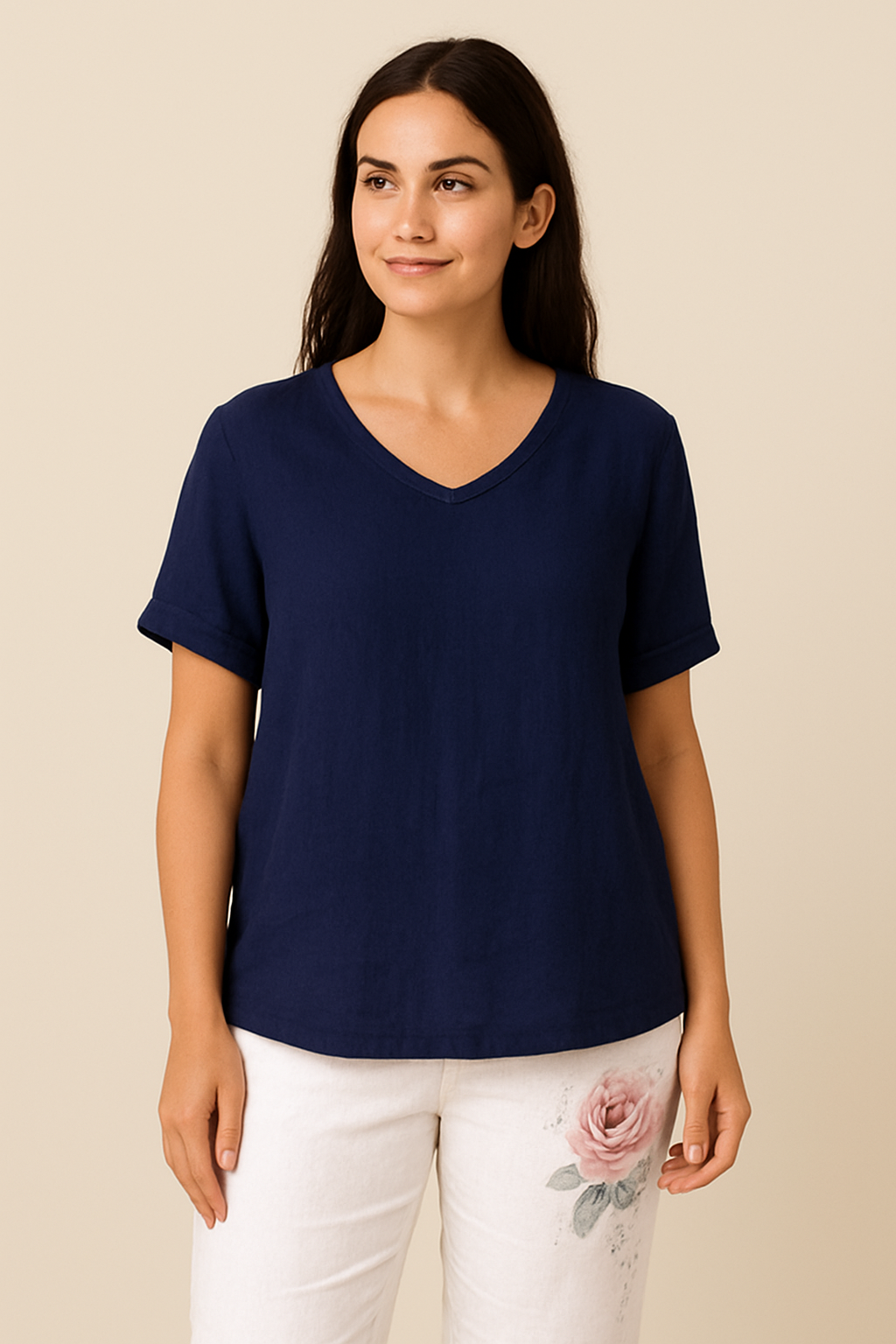 Stylische Damen Sommer Bluse, locker geschnitten und bequem. Vielseitiges Casual Langarm Oberteil für Freizeit & Alltag.