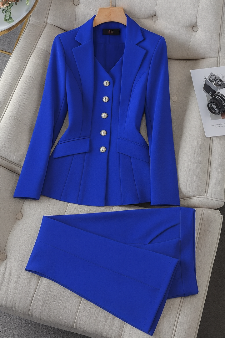 Formeller Damenanzug, Blazer und Hose, Regular Fit, perfekt für Business, Büro und festliche Anlässe.