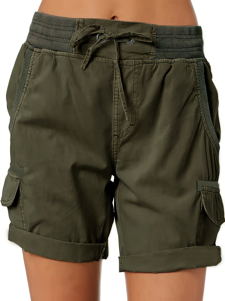 Bequeme Damen Kurze Hose, Cargo Shorts mit Tunnelzug und weichem Stoff, perfekt für warme Tage.