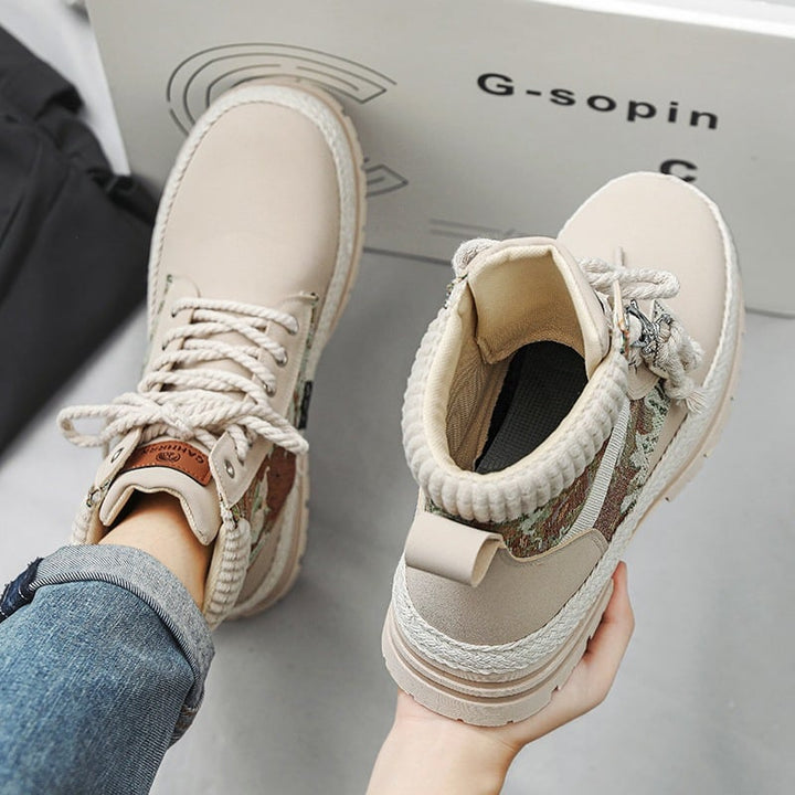Elegante Herren Schnürstiefel, High-Top mit Rundspitze, für Komfort im Alltag und Outdoor-Abenteuer.