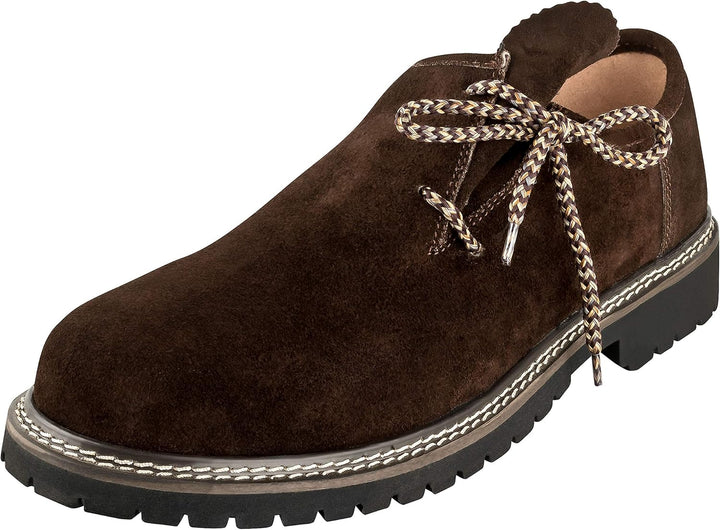 Bequeme Herren Wildleder Schnürschuhe, klassische Haferlschuhe für Trachten & Freizeit.