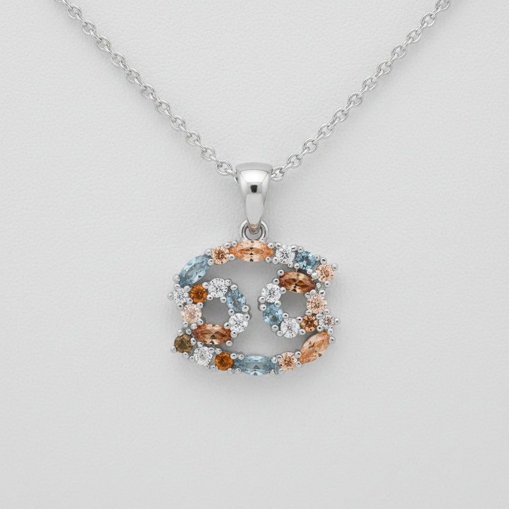 Hochwertige vergoldete Sterlingsilber Sternzeichen Kette, stilvoller Damenschmuck.