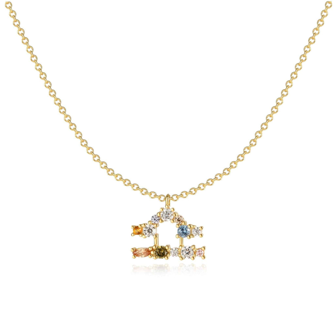 Personalisierte Damen Sternzeichen Kette aus 925 Sterlingsilber.