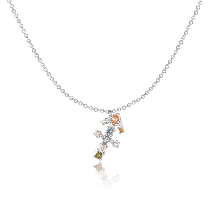 Exklusive personalisierte Sternzeichen Halskette aus 925er Sterlingsilber.