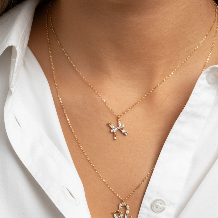 Filigrane 925er Silber Sternzeichen Kette, ein perfektes Geschenk für Damen.