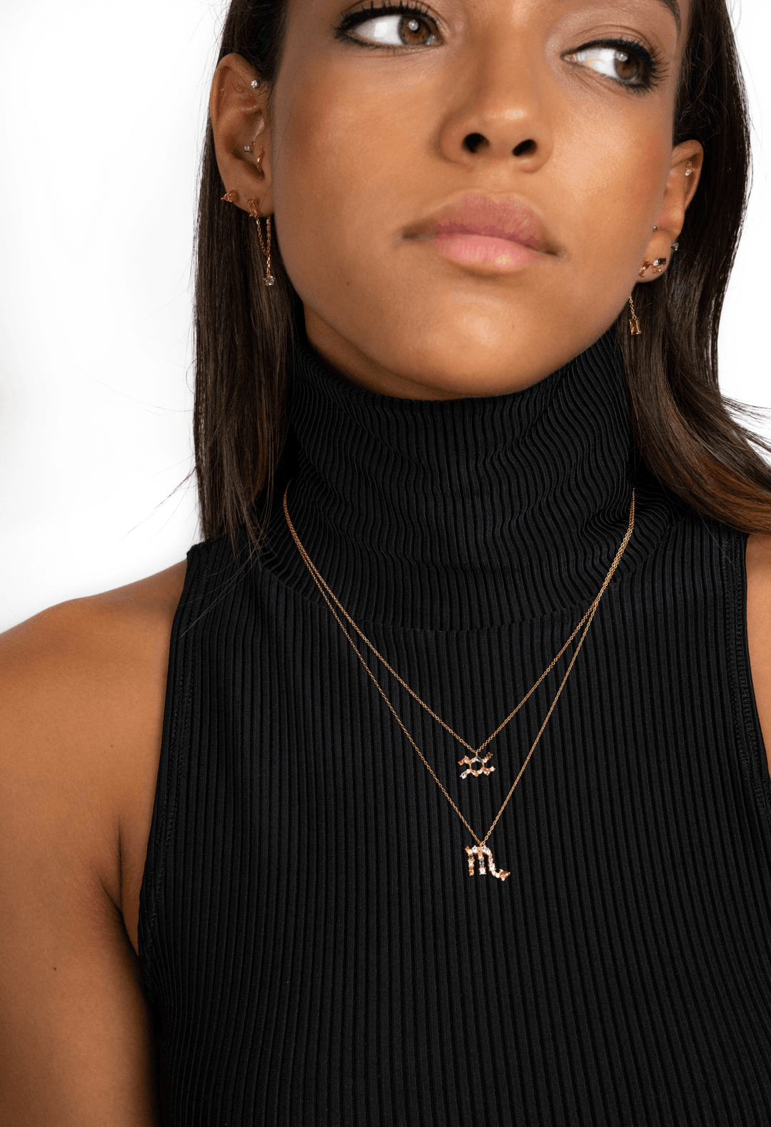 Elegante Damen Kette mit Sternzeichen Symbol, aus 925er Sterlingsilber gefertigt.