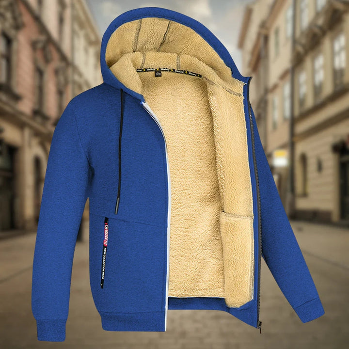 Trendige Herren-Kapuzenjacke, ideal für Outdoor-Erkundungen oder gemütliche Abende zu Hause.