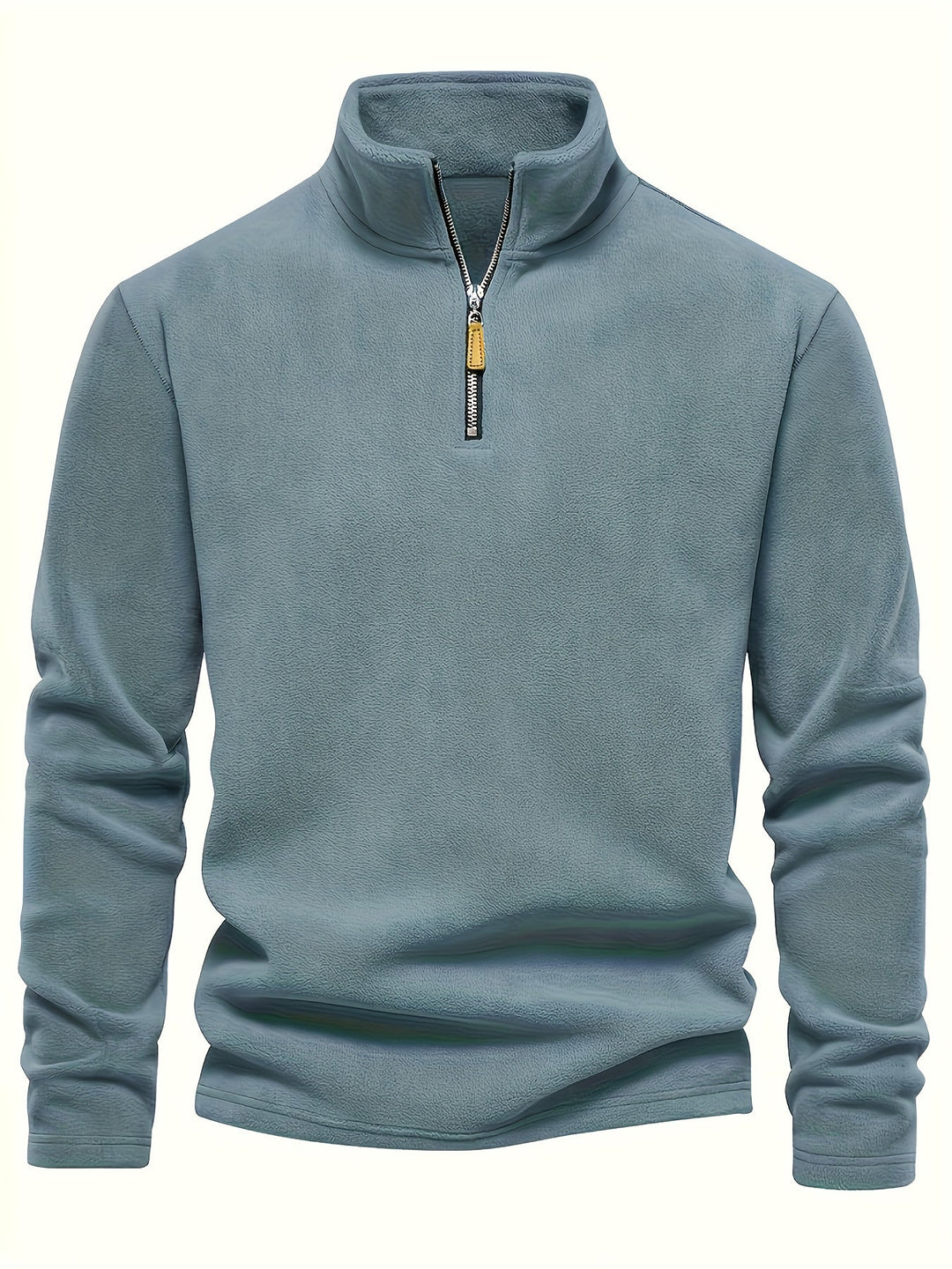 Warmer Herren Half-Zip Sweater für Winter, ideal zum Layering. Komfortabler Langarm-Pullover mit Stehkragen.