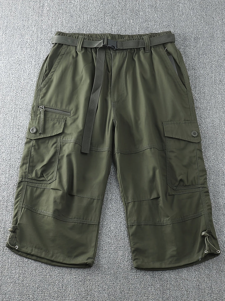Männer Freizeithosen, knielange Outdoor-Cargoshorts, robust für Camping, Wandern & Sommeraktivitäten.