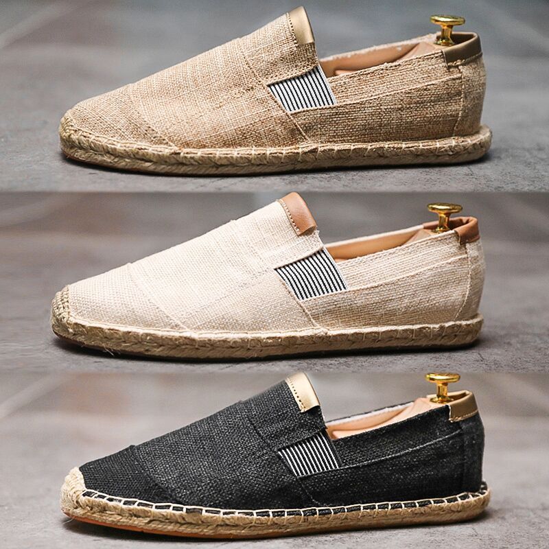 Herren Casual Espadrilles Slipper. Bequeme Slip-On Alltagsschuhe für Männer, ideal für Sommer und Freizeit.