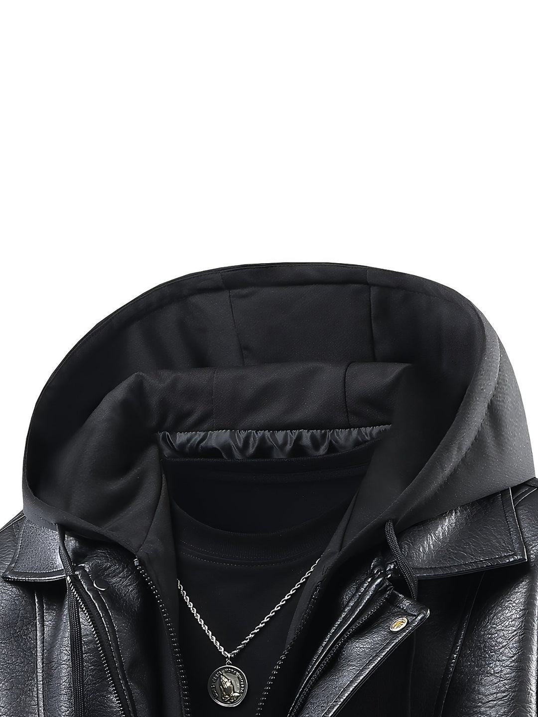 Robuste Herren Bomberjacke mit Kapuze. Stilvolle Herbst- und Winterjacke in Dunkelbraun, glattes Material.