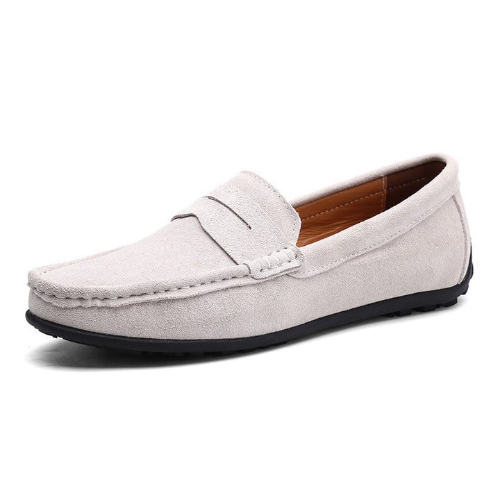 Luxuriöse Herren Slipper 'Leandro' aus Premium-Leder. Elegante, bequeme Schlupfschuhe für Business & gehobene Freizeit.