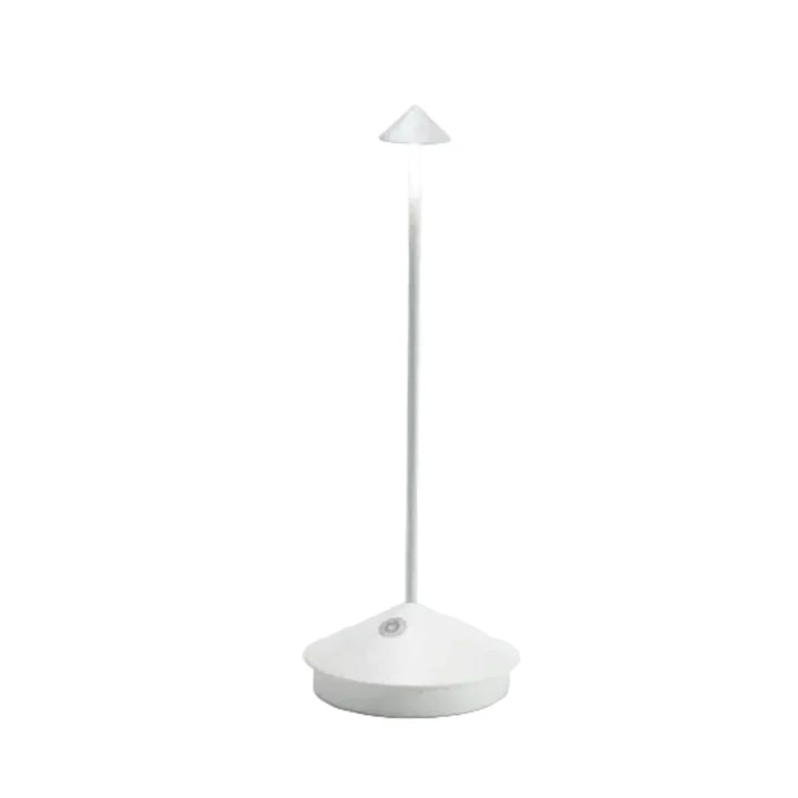 Energieeffiziente LED Tischlampe, kabellos, dimmbar, mit USB Ladefunktion für drinnen & draußen.