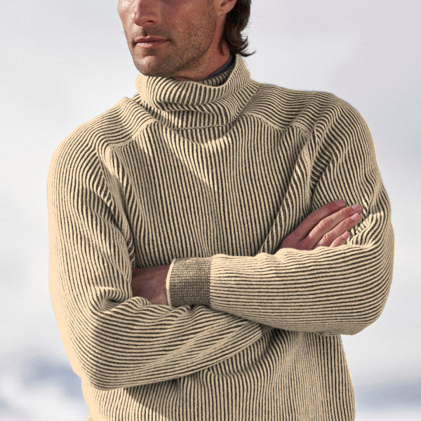 Herren Rollkragenpullover Jesper. Stilvoller, warmer Strickpullover für Winter und Freizeit.