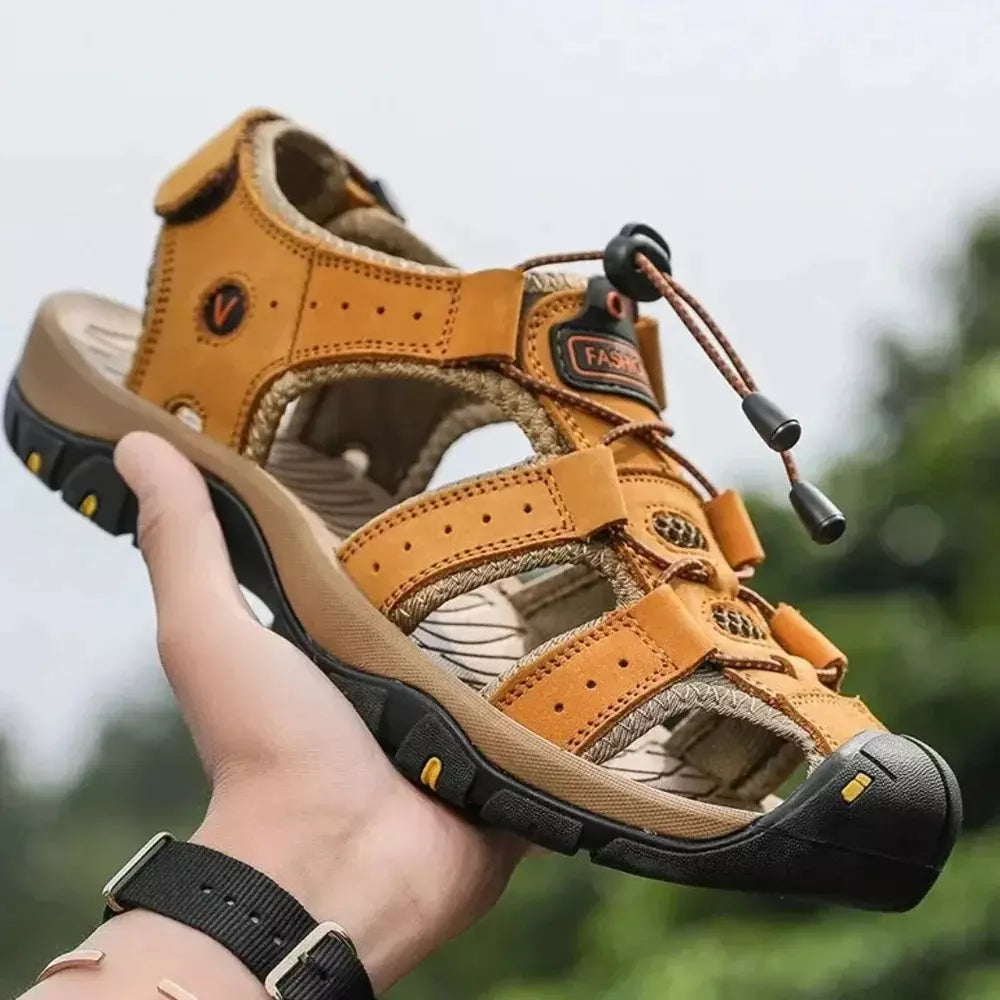 Bequeme orthopädische Herren Wandersandalen, All-Terrain-Design für optimalen Gehkomfort und Freizeit.