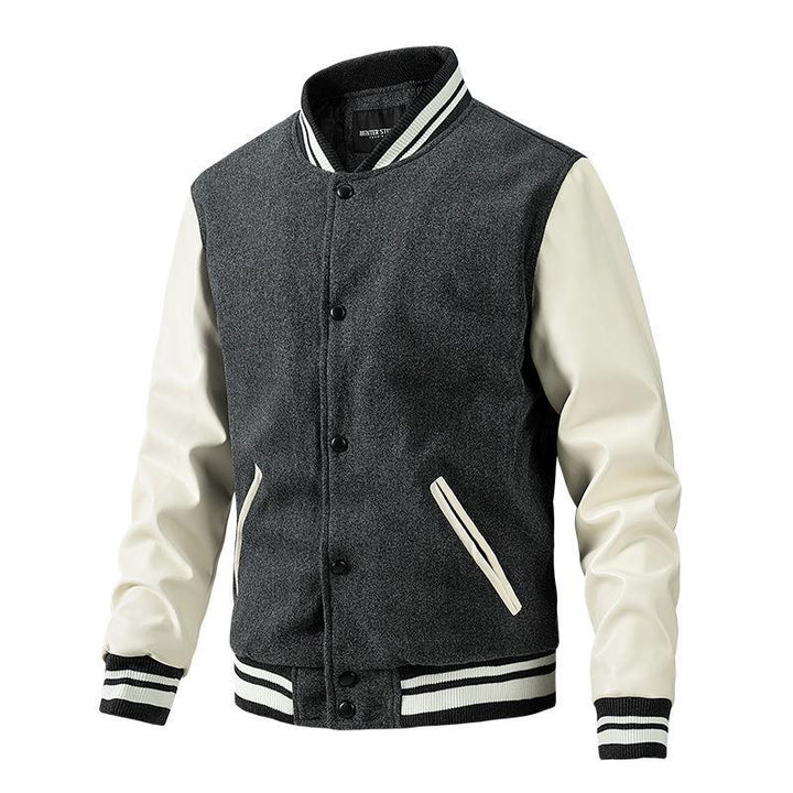 Einreihige Herren-Frühlingsjacke Colorblock in modernem Schnitt, ideal für die Übergangszeit.