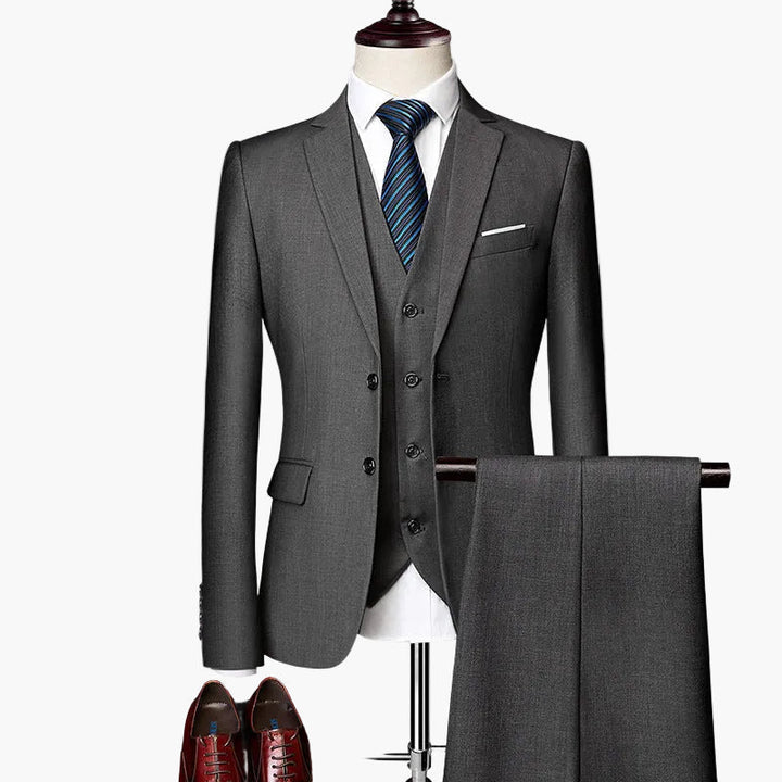 Stilvoller Herren Hochzeitsanzug 3-teilig Slim Fit, perfekt für Bräutigam & Gäste.