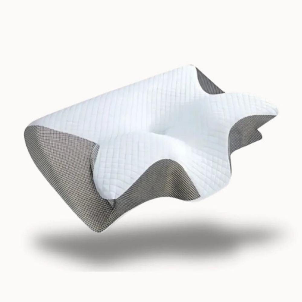 Ergonomisches Kissen für entspannten Schlaf, unterstützt Nacken & Kopf, atmungsaktiv & bequem.
