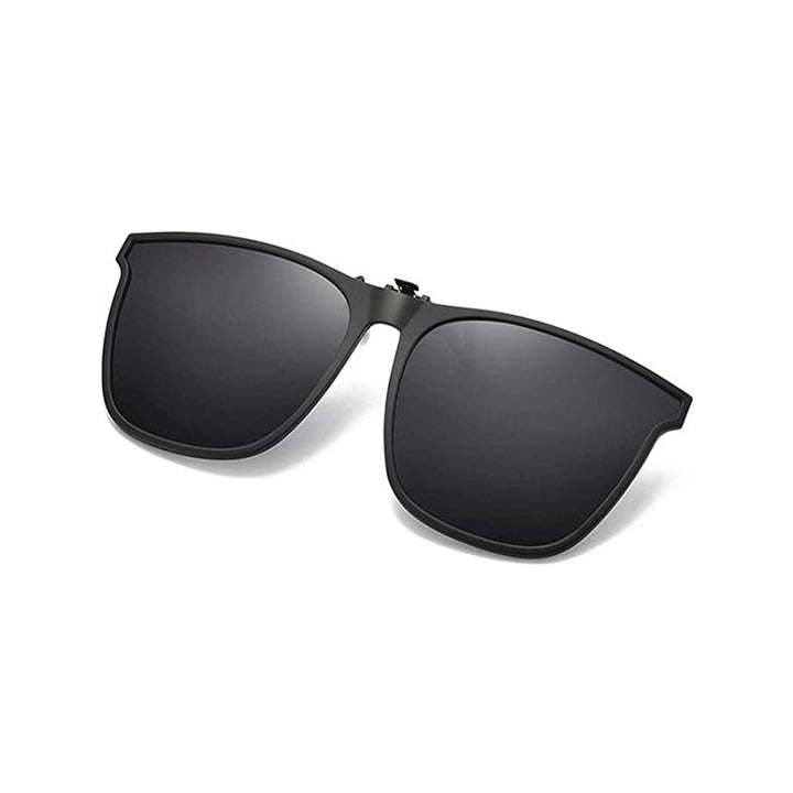 Sonnenbrille Klapp-Clip polarisiert UV400 Schutz für Brillenträger, Schwarz.