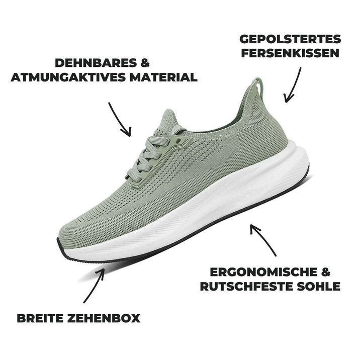 Stylische weiße Damen Sneaker, orthopädisch & super bequem für den Alltag.