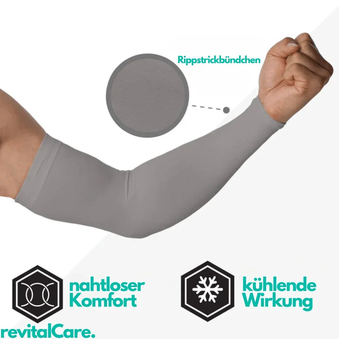 Kompressions-Armsleeve unisex, schwarz, für verbesserte Durchblutung und Regeneration.