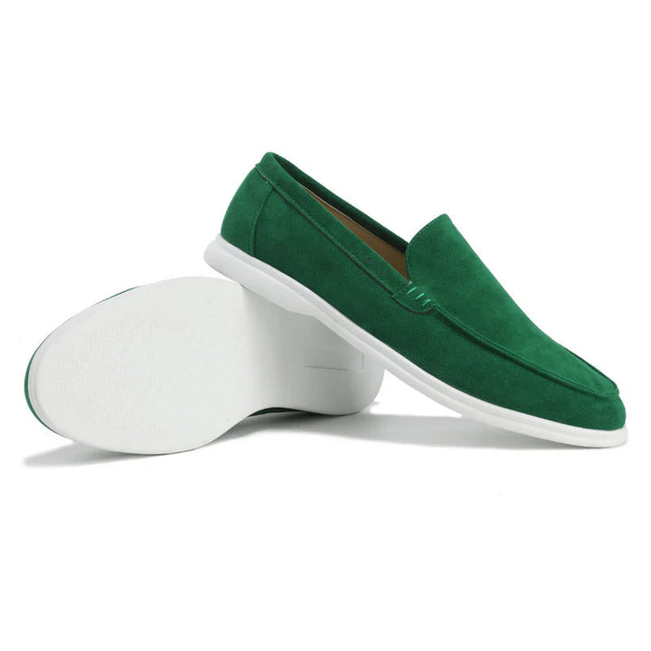 Grüne Herren Montecarlo Loafer, stilvolle Mokassins für den modernen Mann. Komfortable Herrenschuhe.